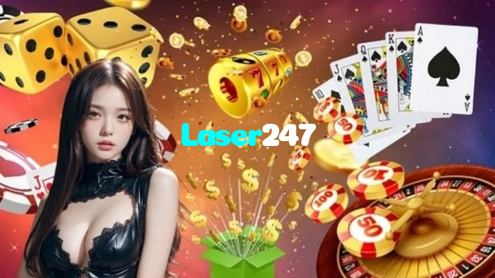Laser247 casino presented on mobile device in Pakistan with slots and live games